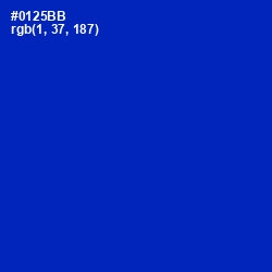 #0125BB - International Klein Blue Color Image