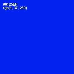 #0125EF - Blue Color Image