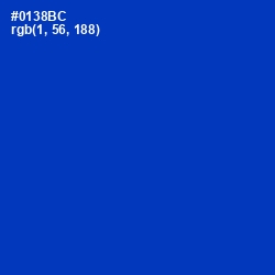 #0138BC - International Klein Blue Color Image
