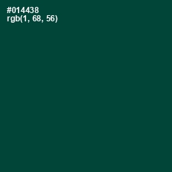 #014438 - Sherwood Green Color Image
