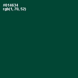 #014634 - Sherwood Green Color Image