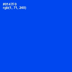 #0147F0 - Blue Ribbon Color Image