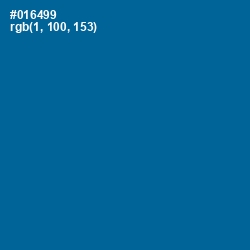 #016499 - Bahama Blue Color Image