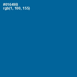 #01649B - Bahama Blue Color Image