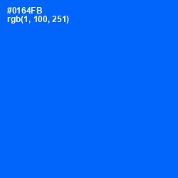 #0164FB - Blue Ribbon Color Image