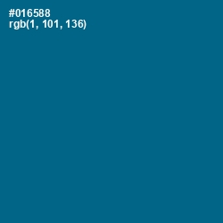 #016588 - Bahama Blue Color Image
