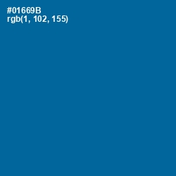 #01669B - Bahama Blue Color Image