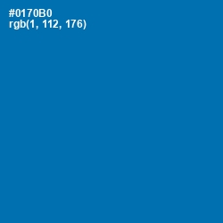 #0170B0 - Deep Cerulean Color Image