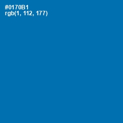 #0170B1 - Deep Cerulean Color Image