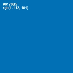 #0170B5 - Deep Cerulean Color Image