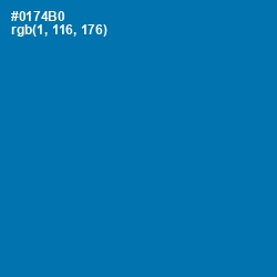 #0174B0 - Deep Cerulean Color Image