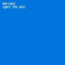 #0174DE - Science Blue Color Image
