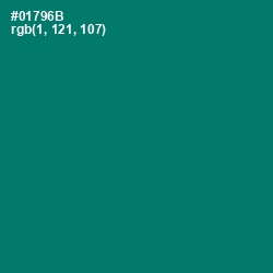 #01796B - Pine Green Color Image