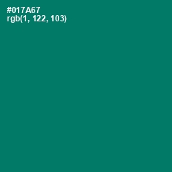 #017A67 - Pine Green Color Image
