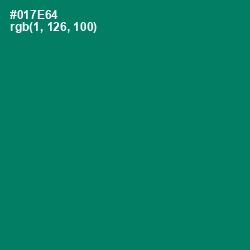 #017E64 - Pine Green Color Image