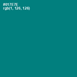 #017E7E - Surfie Green Color Image