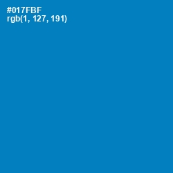 #017FBF - Deep Cerulean Color Image