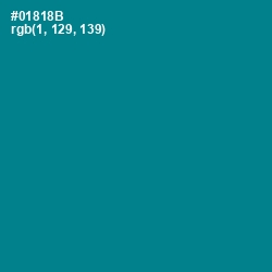 #01818B - Teal Color Image