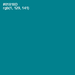 #01818D - Teal Color Image