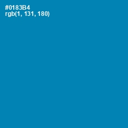 #0183B4 - Bondi Blue Color Image