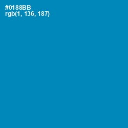 #0188BB - Bondi Blue Color Image
