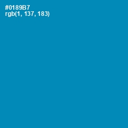 #0189B7 - Bondi Blue Color Image