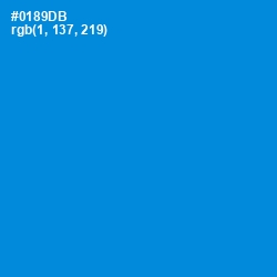 #0189DB - Pacific Blue Color Image