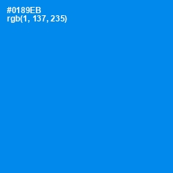 #0189EB - Dodger Blue Color Image