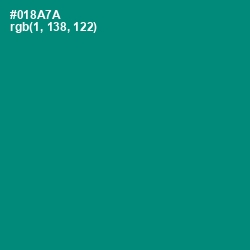 #018A7A - Elf Green Color Image