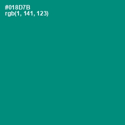 #018D7B - Elf Green Color Image