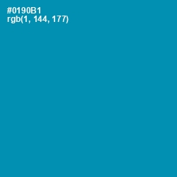 #0190B1 - Bondi Blue Color Image