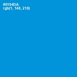 #0194DA - Pacific Blue Color Image