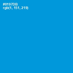 #0197DB - Pacific Blue Color Image