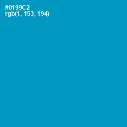 #0199C2 - Pacific Blue Color Image