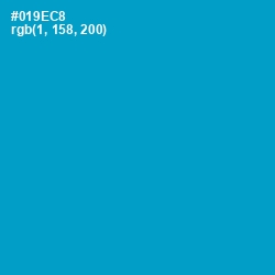 #019EC8 - Pacific Blue Color Image