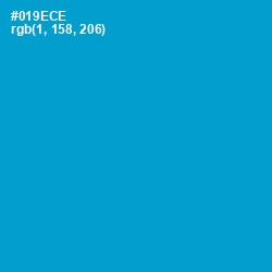 #019ECE - Pacific Blue Color Image