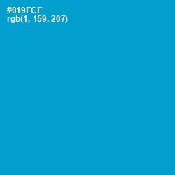 #019FCF - Pacific Blue Color Image