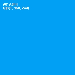 #01A0F4 - Cerulean Color Image