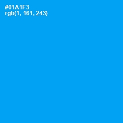 #01A1F3 - Cerulean Color Image