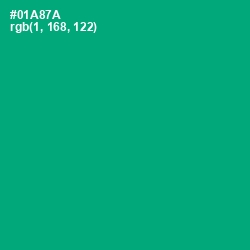 #01A87A - Jade Color Image