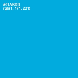 #01ABDD - Cerulean Color Image