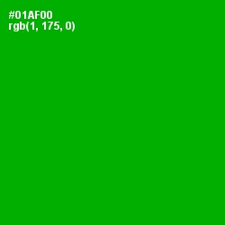 #01AF00 - Forest Green Color Image