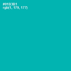 #01B3B1 - Bondi Blue Color Image