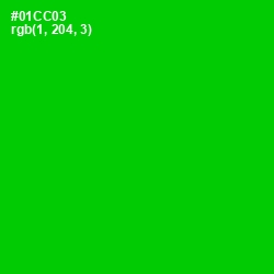 #01CC03 - Green Color Image