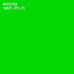 #01D700 - Green Color Image