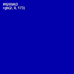 #0200AD - Ultramarine Color Image