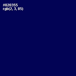 #020355 - Gulf Blue Color Image