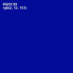 #020C99 - Ultramarine Color Image