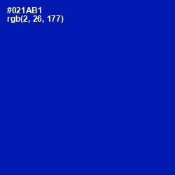 #021AB1 - International Klein Blue Color Image