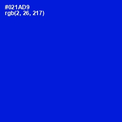 #021AD9 - Dark Blue Color Image